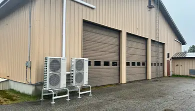 Heat pump system installed in a Maine municipal building