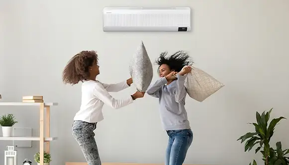 Samsung heat pump system installed in a Maine home